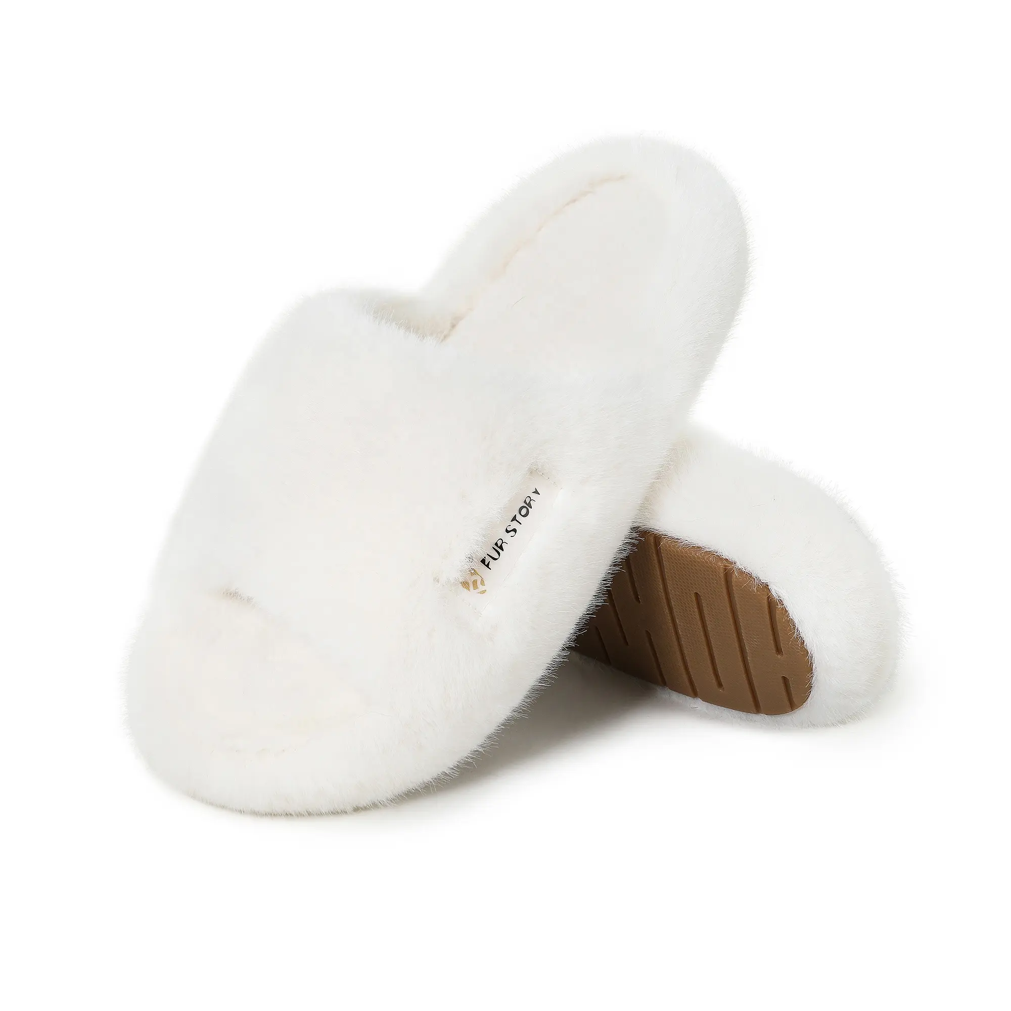 Women's Slippers Memory Foam House Bedroom Slippers for Women Fuzzy Plush Comfy Faux Fur Lined Slide Shoes Anti-Skid Sole
