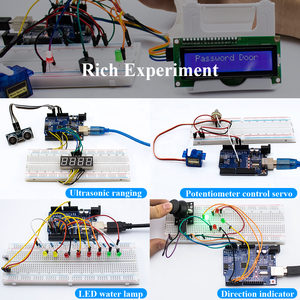 Das LAFVIN Super Learning Kit enthält ch340g r3 , Bread board , SG90 , 1602 IIC , Jumper Wire mit Tutorial für Arduino UNO SET R3