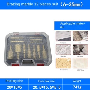 El kuru matkap kiremit delik açacağı seti 10mm çap 6mm 8mm için tüm seramik granit mermer vitrifiye tuğla taş matkap ucu - Product Image 4