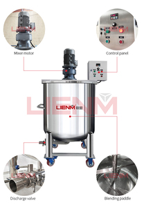 定制500l带搅拌器的液体混合罐加香生产线小型化妆品混合机 - Product Image 6