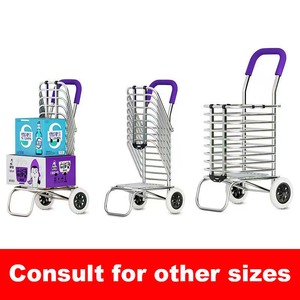 Kolay taşıma için dayanıklı ve kullanışlı alışveriş sepeti günlük kullanım için 2/8 tekerlekler hafif katlanabilir alışveriş sepeti - Product Image 3
