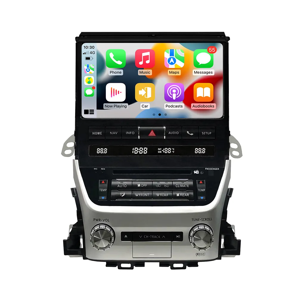 Unidade de Cabeça de Navegação GPS Do Carro Painel Android Para Toyota Land Cruiser LandCruiser LC200 2008-2021 Android Áudio Rádio Estéreo