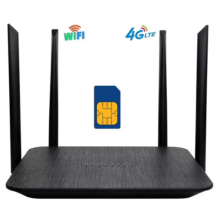 Router Nirkabel 4G LTE CPE Kustom dengan Slot Kartu SIM Sinyal 300Mbps Wifi Hotspot Router Hingga 32 Pengguna untuk Mobil Seluler