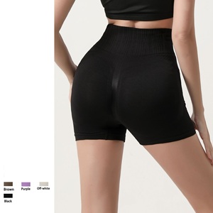 Wojieer Scrunch Mông Liền Mạch Yoga Quần Short Nén Chạy Phòng Tập Thể Dục Tập Thể Dục Nhanh Chóng Khô Skinny Xà Cạp Thể Dục Thể Thao Yoga Quần Short - Product Image 3