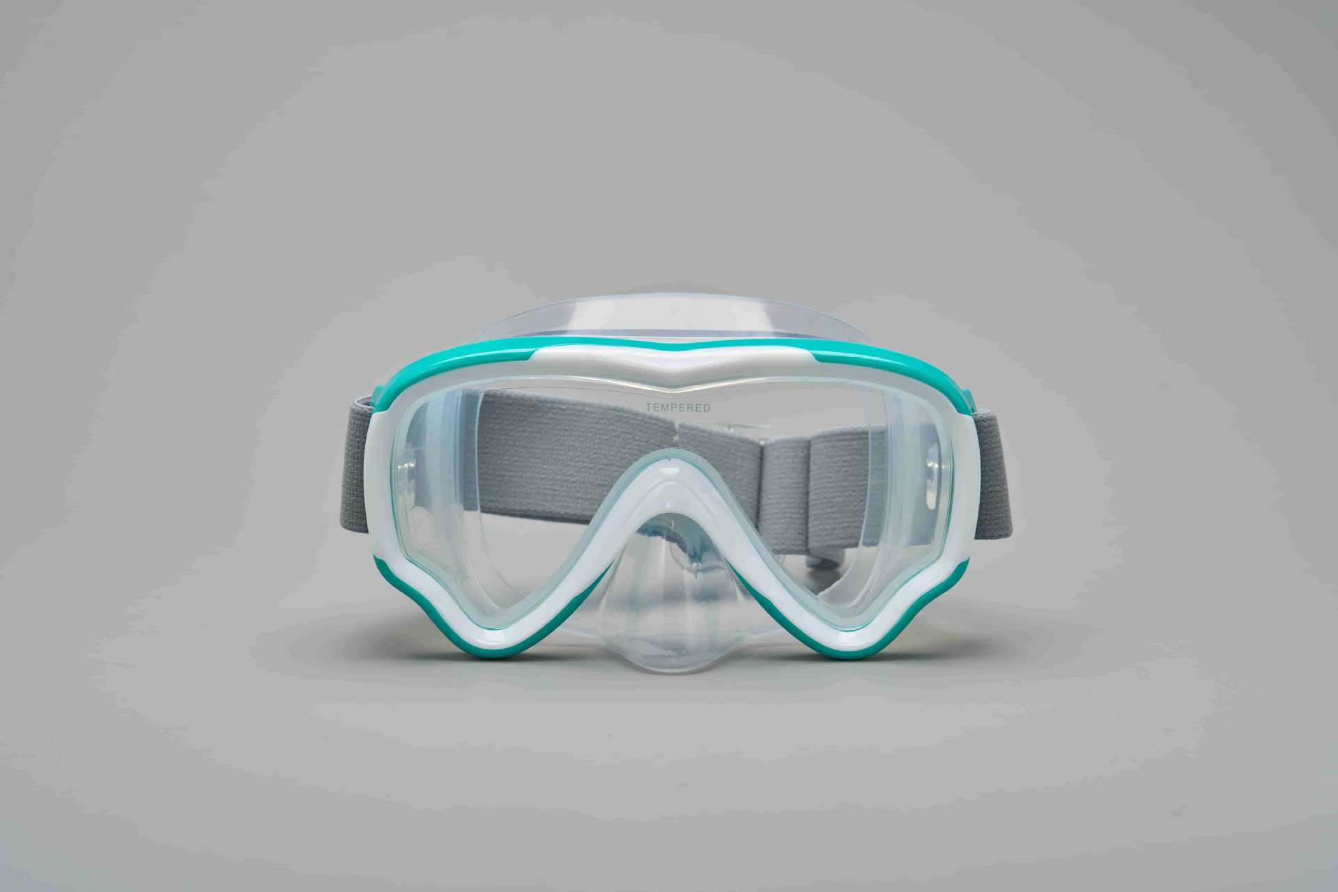 Green and white-transparent silicone