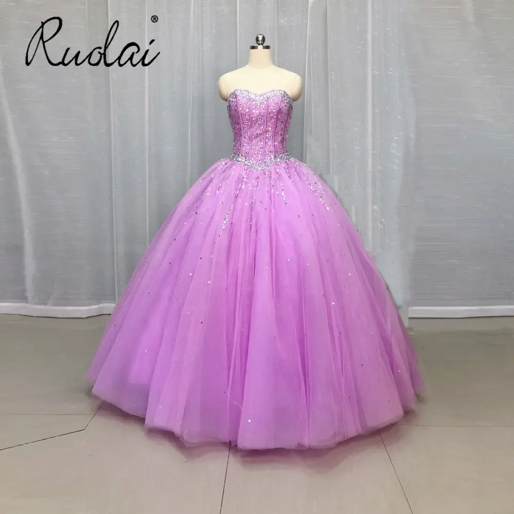 OEV-L405 de fiesta de princesa, vestido azul de quinceañera