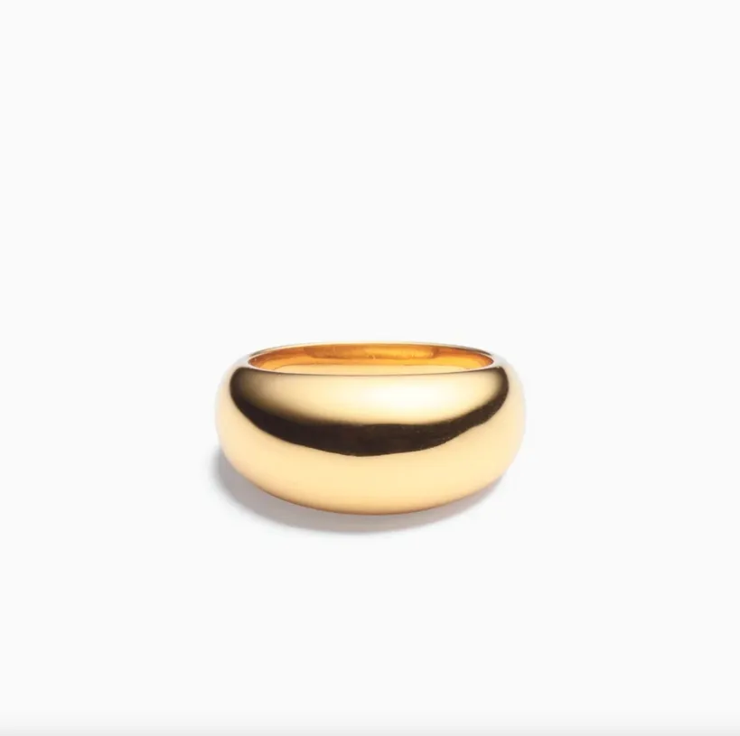 Inspire Jewelry Manufacturers Unisex Large Smooth Plain Chunky Ring 18K Gold Acero inoxidable Jumbo Dome Ring Mujeres Hombres Niños