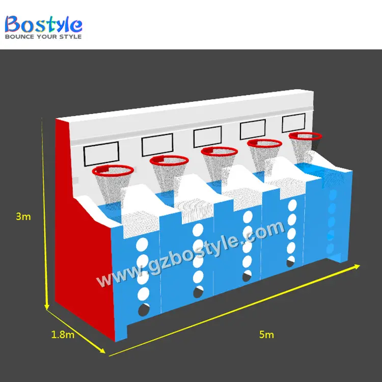 Juego de baloncesto inflable de PVC, 4 juegos