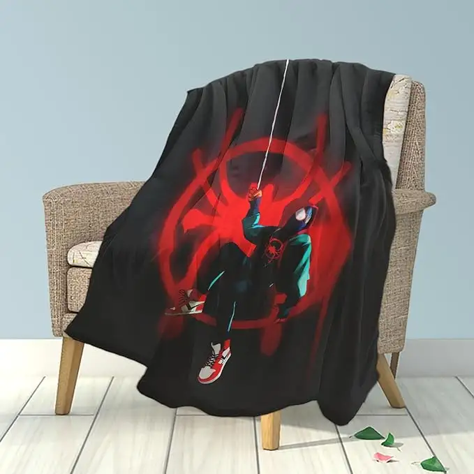 Precio de fábrica al por mayor Marvel Hero Spiderman Diseñador Manta de franela El mejor regalo para niños Super Cool Throws