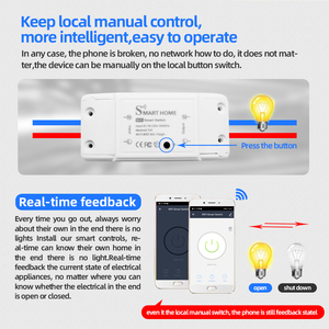 บ้านอัจฉริยะไร้สาย Wifi,สวิตช์ไฟเบรคเกอร์โมดูลไฟ LED โมดูลควบคุม Alexa Google Home Smartlife Tuya APP