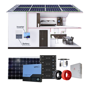 5KW 110V komple fotovoltaik güneş sistemi güneş panelleri kiti kapalı ızgara güneş enerjisi sistemi ev için
