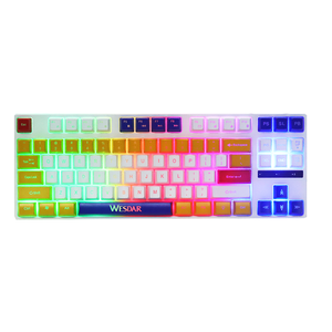 Teclado para juegos con cable al por mayor 87 teclas luz de colores RGB ordenador Teclado mecánico de oficina - Product Image 4