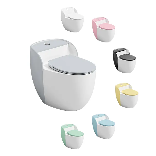 Nuovo Design a forma di uovo water Set bagno in ceramica sifone da bagno sciacquone bagno wc per uso domestico