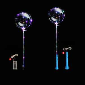 Fabrika toptan 20 inç temizle kabarcık şeffaf led balon bobo balonlar noel cadılar bayramı partisi için led ışıkları ile - Product Image 4
