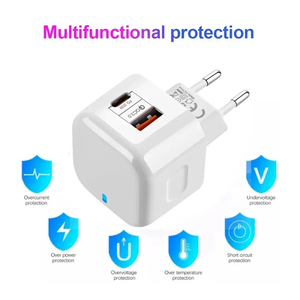 Ab abd İngiltere 20W çift tip-c USB c PD duvar şarj hızlı hızlı şarj güç adaptörü için 11 12 13 14 15 için Samsung için HTC için LG O - Product Image 6