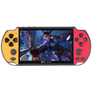 X7 Plus หน้าจอ HD เกมขนาด5.1นิ้ว,คอนโซลวิดีโอเกมแนวเรโทรขนาดเล็ก8GB เกมสองตัวรองรับคอนโซลมือถือ