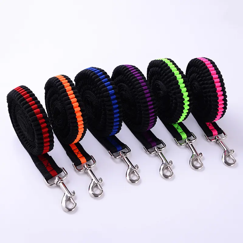 Factory Wholesale Dog Products Custom Elastic Bungee Pet Collar Leash