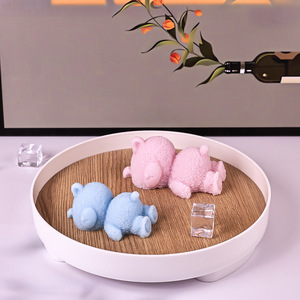 凯杰3D熊硅胶模具DIY法式甜点巧克力果冻布丁蛋糕装饰滴胶模具