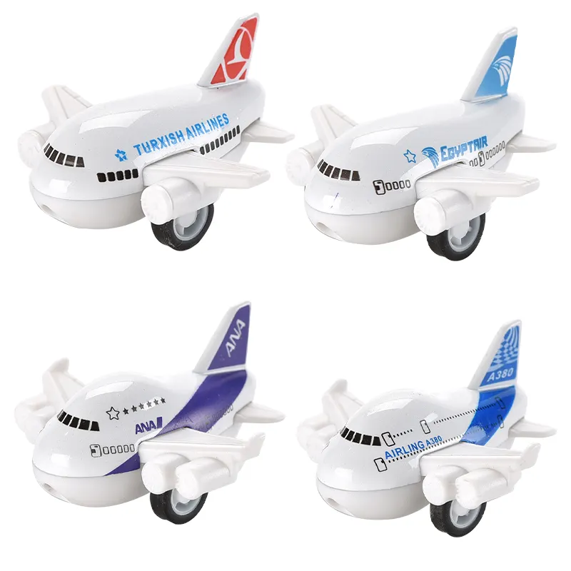 Pull Back Passenger Plane Brinquedos para Crianças Avião Branco Unisex ABS Brinquedos Venda quente Mini Liga Plástica Aeronave China Avião Modelo