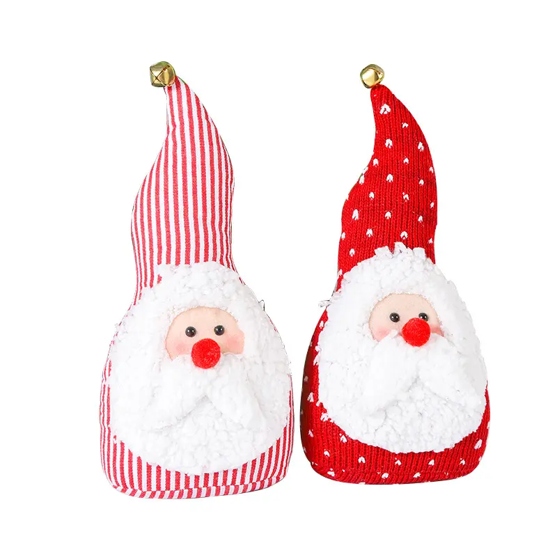 Jouets doux de noël, poupée rouge, porte de maison, elfe de noël