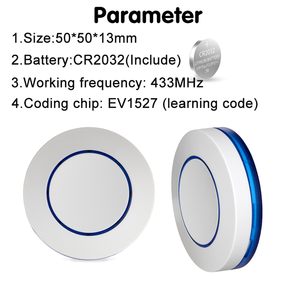 1 CH-Taste HF-Sender Drahtlose Fernbedienung 433 MHz 1527 Lerncode Remote Key Sticky Wall Panel - Product Image 4