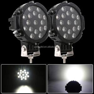 Ayarlanabilir siyah 7 inç 51W Spot ışın Offroad yuvarlak Led iş lambası şeridi LED çalışma lambaları Led ışık Pod 7 "traktör için - Product Image 5
