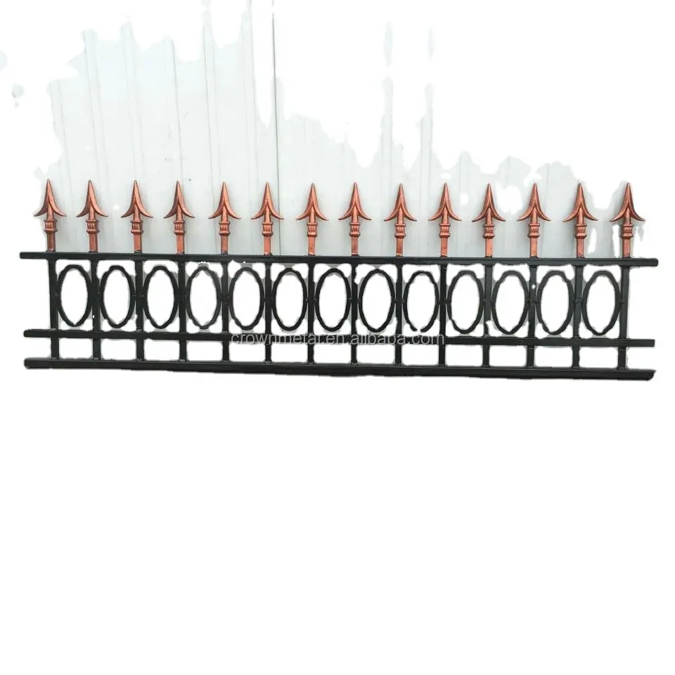 Cerca de diseños de jardín de hierro forjado de hormigón decorativo valla para venta