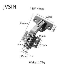 Jvsin 90 hingee thủy lực vòi hoa sen bản lề phòng tắm cửa kính bản lề 45 <span class=keywords><strong>135</strong></span> 165 độ 90 độ khóa đồ nội thất nhà phòng khách - Product Image 3