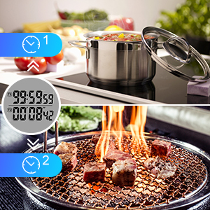 Temporizzazione personalizzata LCD digitale sveglia Timer multifunzione tempo di visualizzazione per studenti di apprendimento cucina cucina cucina Timer - Product Image 2