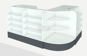 小型免费组合店接待台白色木质专属便利店收银台超市收银台 - Product Image 2
