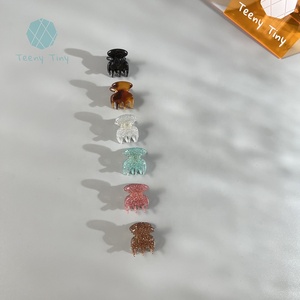 Teenytiny Eco Friendly Acetate Mini <strong>Hair</strong> <strong>Clips</strong> <strong>Special</strong> Black Pattern Small Jaw <strong>Clip</strong> for Girls