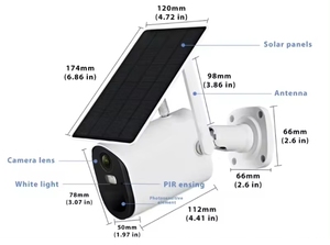 Ubox-Cámara de seguridad inteligente para exteriores con energía solar, sistema de red wifi 4G con batería, solución de seguridad para el hogar inteligente - Product Image 6