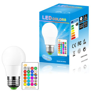 Lampadina di AC220V 110V 5W 10W 15W E27 RGB, con telecomando di IR, modo di memoria, variopinto, dimmerabile, intelligente - Product Image 6