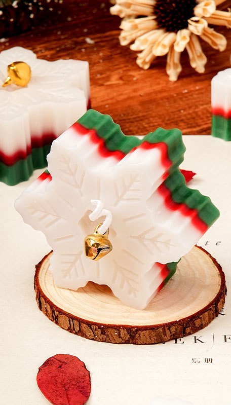 Copos de nieve navideños - Verde (Fragancia: Nochebuena