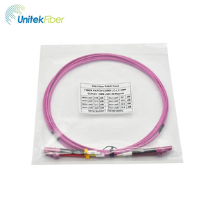 LC LC dubleks 3.0mm 2m OM4 macenta menekşe multimode dubleks fiber optik patchcord - Product Image 2