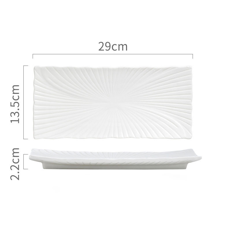 Assiette carrée blanche de 115 pouces
