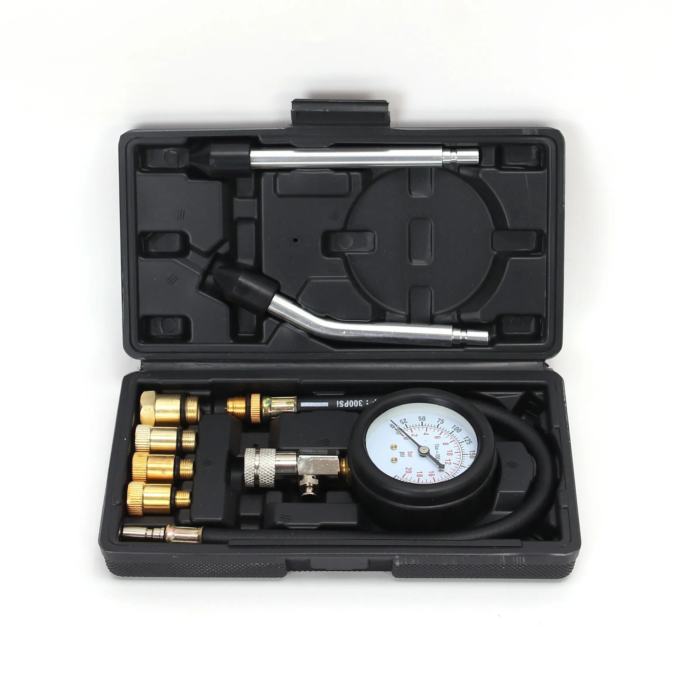 Công cụ ô tô 8 cái động cơ xăng xi lanh nén Tester Kit Bơm nhiên liệu áp lực Tester Gauge Kit