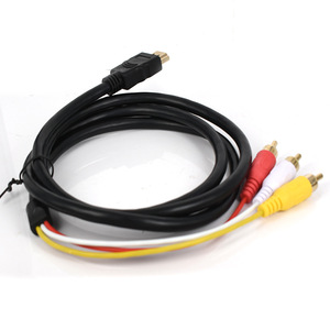 高分辨率4K，适用于HDMI至RCA 3Rca音频和视频电缆，适用于投影仪和计算机红色黄色白色差分电缆 - Product Image 4