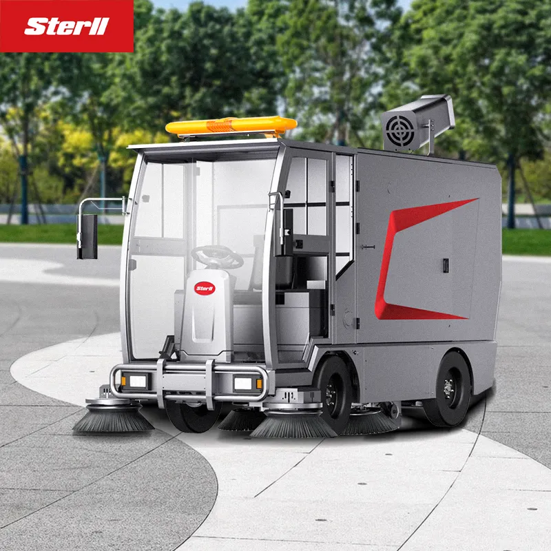 Le attrezzature per la pulizia industriale della spazzatrice automatica stradale integrano la spazzatrice per pavimenti