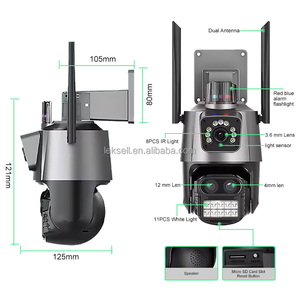 Yoosee 4G/wifi çift Lens 2-AI AI insan izleme 10 X Zoom açık ağ WIFI güvenlik IP PTZ güvenlik kamerası - Product Image 6
