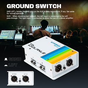 Bolanle Audio Passive DI/LI Estéreo Caja directa y aislador de línea, Multi Elija entre inyección directa o modos de aislador de línea - Product Image 4