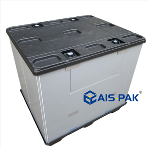 Caja de manga de palé de plástico Contenedor a granel apilable plegable para almacenamiento y logística industrial - Product Image 3