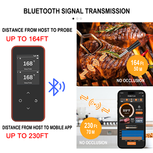 Nova Chegada Tela TFT Digital Bluetooth Termômetros de Carne Sem Fio Doméstico Forno De Cozinha Termômetro De Alimentos Com Ambos Sonda