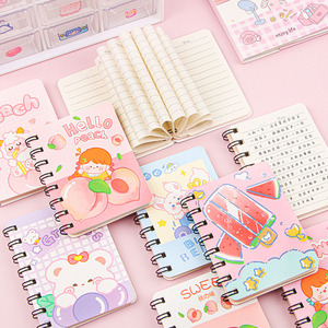 Bloc de notas de oficina portátil A7, 80 hojas, cuaderno encuadernado en espiral, diario, cubierta de papel al por mayor con bobina antivuelco, Mini bolsillo para estudiantes Opp - Product Image 6