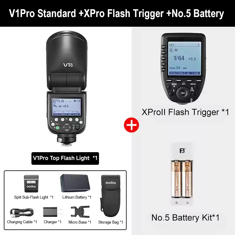 Déclencheur de flash V1Pro + Xpro + batterie n°5