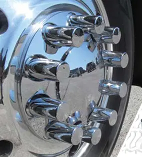 Flat Top ABS Chrome Front and Rear 33mm Axle Cover Full Kits