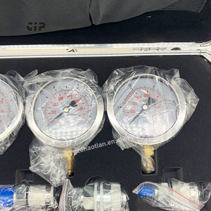 Thủy lực kiểm tra <span class=keywords><strong>Gauge</strong></span> Kit với 10/25/40/60 Mpa Đồng hồ đo với bạc Hợp kim nhôm đo áp suất Bộ - Product Image 4