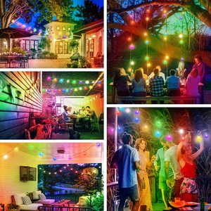 Newish-Cadena de luces inteligente Tuya, multicolor, con WiFi y Control por aplicación, IP65, música al aire libre, LED RGB, cadena de luz - Product Image 6