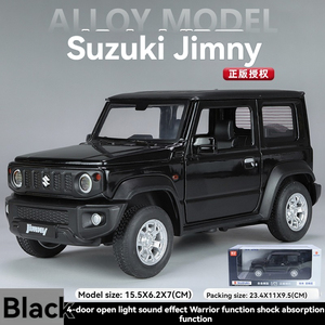 Ses ve ışık geri çekme kapılar ile pres döküm model araba 1:24 Jimny açık süs süslemeleri metal araba model oyuncaklar - Product Image 6