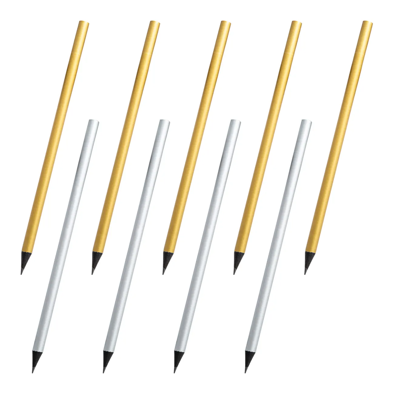 2020 çevre otel marka Logo baskılı kalem promosyon ucuz gümüş ve altın ahşap kalem